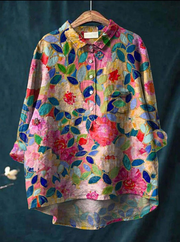 Laura™ | Blouse classique à motif floral